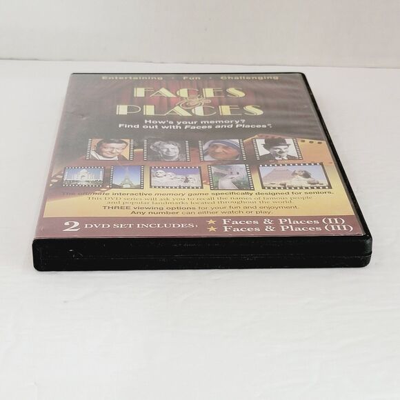 Faces and & Places ii iii DVD 2 Disc Set Mental Exercise Senior Memory Game 2015 - Picture 5 of 9